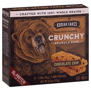 Kodiak Cakes Granola Bars, Chocolate Chip, Crunchy