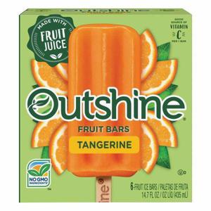 Outshine Fruit Ice Bars, Tangerine, 6 Pack