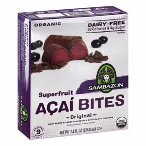 Sambazon Acai Bites, Superfruit, Organic, Dairy-Free, Original