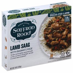 Saffron Road Lamb Saag, with Basmati Rice, Medium