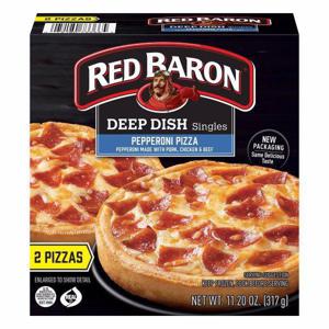 Red Baron Pizzas, Pepperoni, Deep Dish Singles