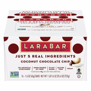 Larabar 16 Pack Fruit & Nut Bar, Coconut Chocolate Chip, 16 Pack