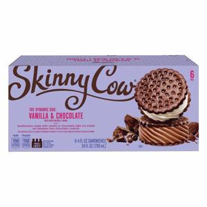 Skinny Cow Sandwich, Vanilla & Chocolate, 6 Pack