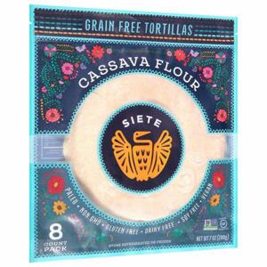 Siete Tortillas, Grain Free, Cassava Flour, 8 Pack