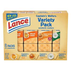 Lance Captain's Wafers Sandwich Crackers, Variety Pack