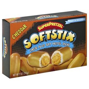 SUPERPRETZEL Softstix Pretzel Sticks, Soft, Cheddar Cheese Filled