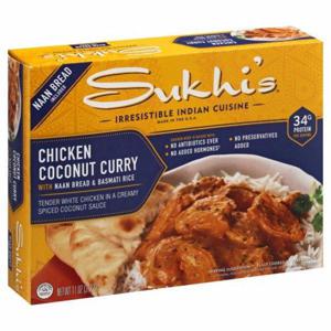 Sukhi's Chicken Coconut Curry, with Naan Bread & Basmati Rice