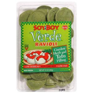 SoyBoy Verde Ravioli, Garden Herb and Tofu Filling