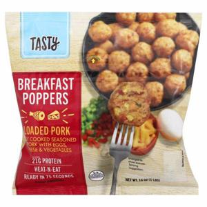 Tasty Breakfast Poppers, Loaded Pork