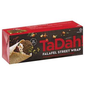 TaDah! Falafel Street Wrap, with Sweet-Spicy Harissa & Labne