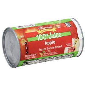 Wegmans 100% Juice, Apple, Frozen Concentrated