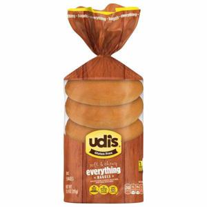 Udi's Bagels, Gluten Free, Everything, Soft & Chewy