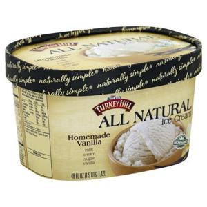 Turkey Hill Naturally Simple Ice Cream, All Natural, Homemade Vanilla