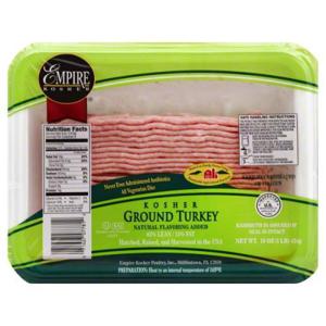 Empire Kosher Turkey, Natural, Ground