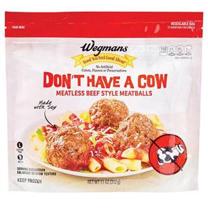 Wegmans Don't Have A Cow Meatless Beef Style Meatballs