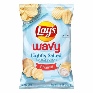 Lay's Potato Chips, Lightly Salted, Original, Wavy