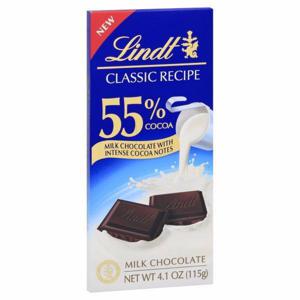 Lindt Milk Chocolate, Classic Recipe, 55% Cocoa