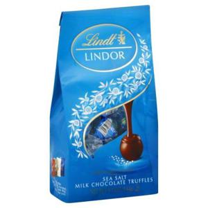 Lindt Lindor Truffles, Milk Chocolate, Sea Salt