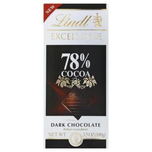 Lindt Excellence Dark Chocolate, 78% Cocoa