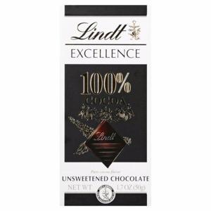 Lindt Excellence Chocolate, Unsweetened, 100% Cocoa