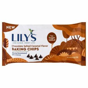 Lily's Baking Chips, Chocolate Salted Caramel Flavor, 32% Cocoa