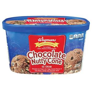 Wegmans Chocolate Nutty Cone Ice Cream