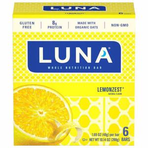 Luna Whole Nutrition Bar, Lemonzest