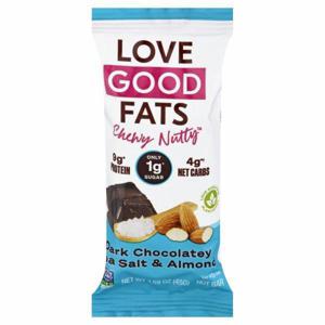 Love Good Fats Chewy Nutty Nut Bar, Dark Chocolatey Sea Salt & Almond