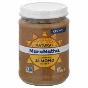 MaraNatha Almond Butter, Crunchy, California, Natural