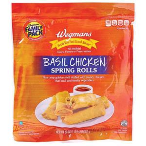 Wegmans Basil Chicken Spring Rolls, FAMILY PACK