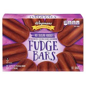 Wegmans Ice Cream Bars, Fudge, No Sugar Added