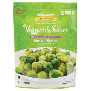 Wegmans Microwaveable Veggies & Sauce, Brussels Sprouts in a Garlic Thyme Sauce