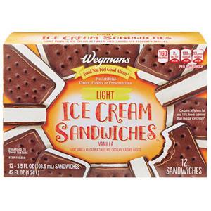 Wegmans Light Ice Cream Sandwiches