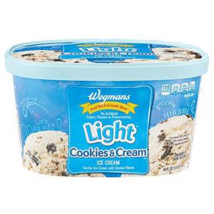 Wegmans Light* Cookies & Cream Ice Cream