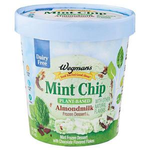 Wegmans Ice Cream, Plant-Based, Almondmillk, Mint Chip