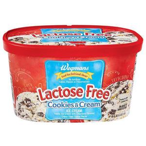 Wegmans Ice Cream, Lactose Free*, Cookies & Cream