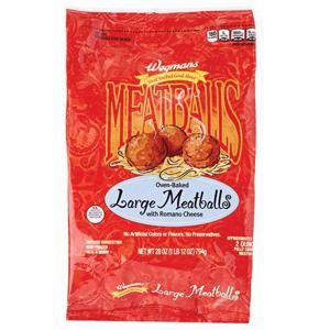 Wegmans Oven-Baked Large Meatballs with Romano Cheese