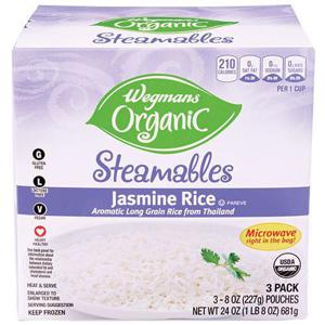 Wegmans Organic Steamables Jasmine Rice, 3 Pack