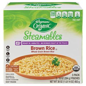 Wegmans Organic Steamables, Brown Rice