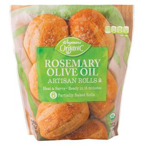 Wegmans Organic Rolls, Artisan, Rosemary Olive Oil