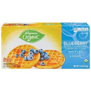 Wegmans Organic Blueberry Waffles, 6 Count