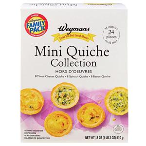 Wegmans Mini Quiche Collection Hors D'Oeuvres, FAMILY PACK