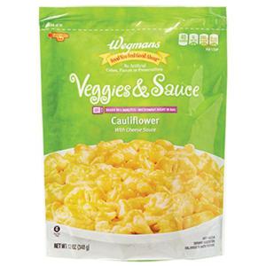 Wegmans Microwaveable Veggies & Sauce, Cauliflower with Cheese Sauce