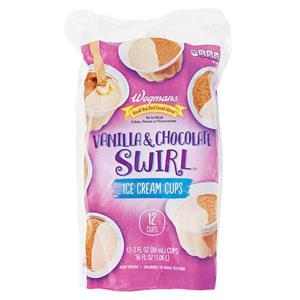 Wegmans Vanilla & Chocolate Swirl Ice Cream Cups