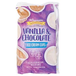 Wegmans Vanilla & Chocolate Ice Cream Cups