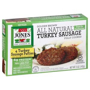 Jones Dairy Farm Golden Brown Turkey Sausage, Patties