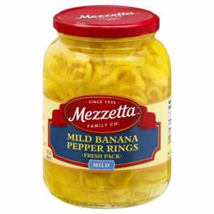 Mezzetta Banana Pepper Rings, Mild, Fresh Pack