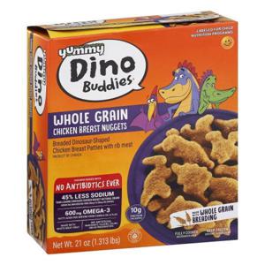 Yummy Dino Buddies Nuggets, Chicken Breast, Whole Grain