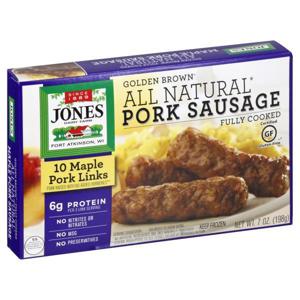 Jones Dairy Farm Golden Brown Pork Sausage, Links, Maple