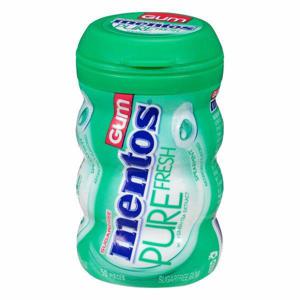 Mentos Gum, Sugarfree, Spearmint, Pure Fresh